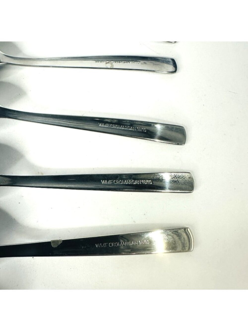 WMF Line Cromargan Set of 8 Demitasse Spoons Stainless Flatware Germany 4.5” VTG - Picture 11 of 14
